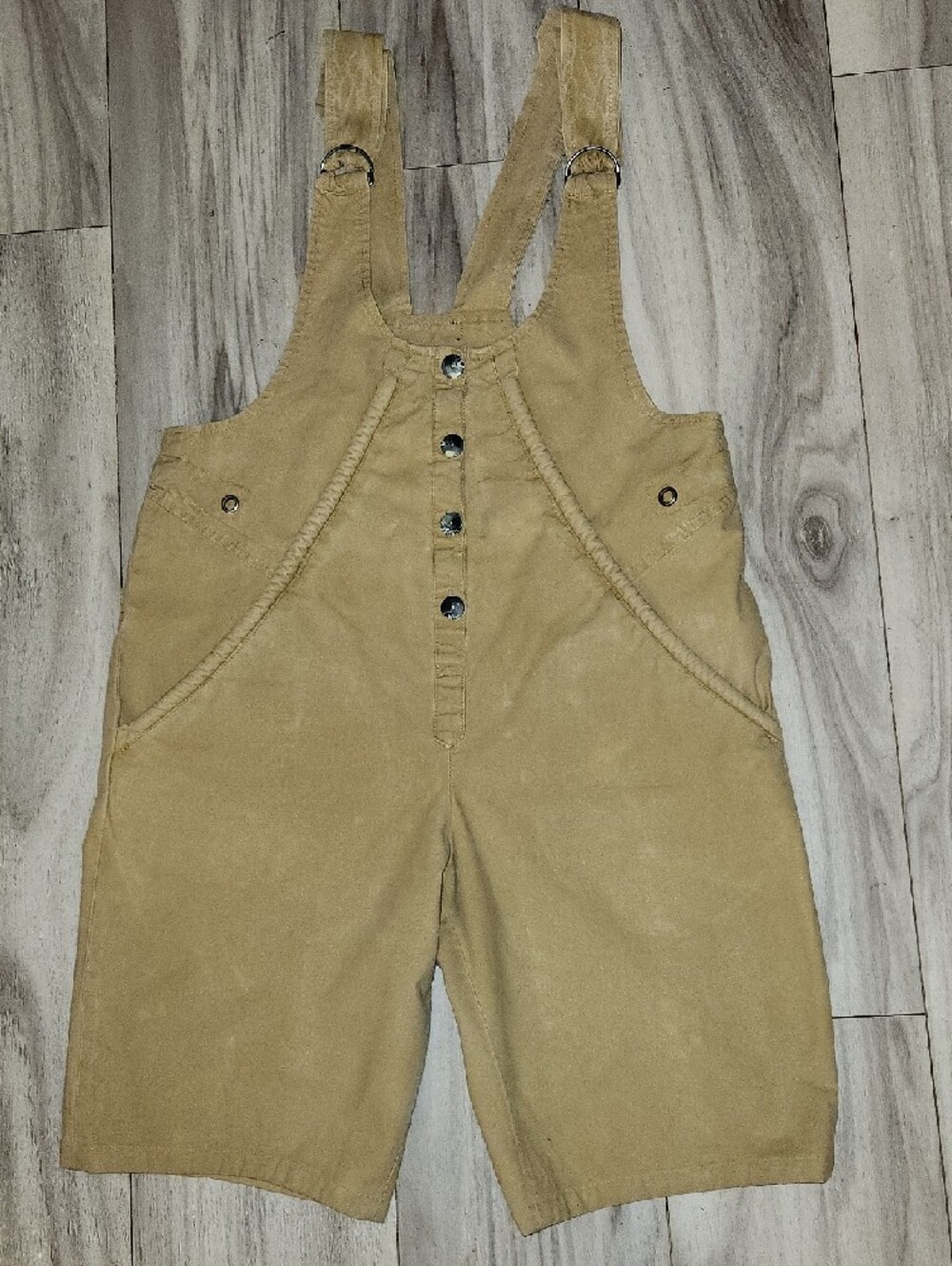 Vintage Adult Original Khaki Overall Shorts Jumper Size Small